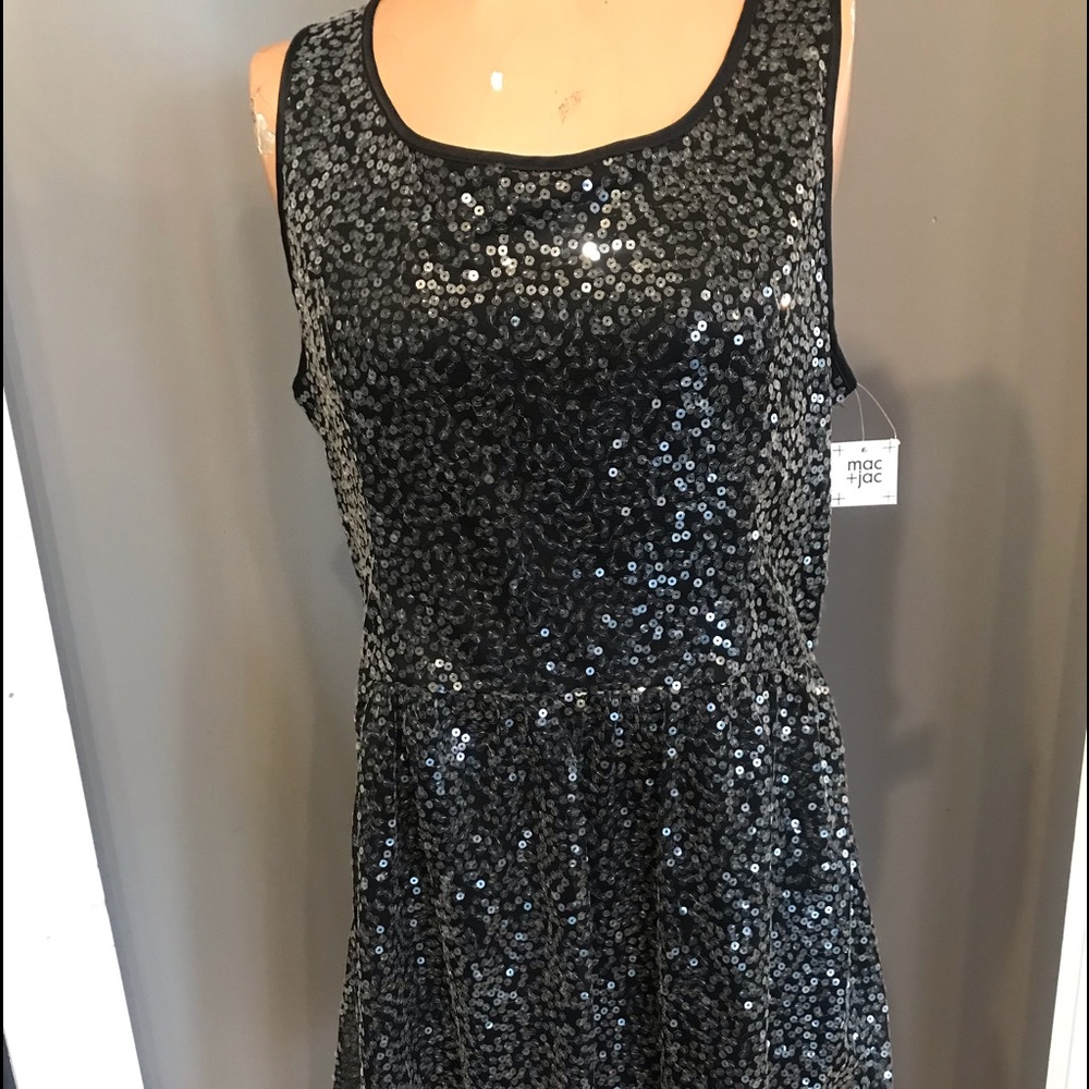 Black sequins Mac and Jac mini dress
